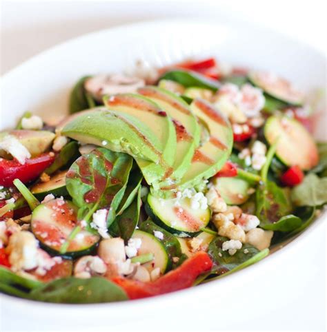 Feta Spinach Salad with Raspberry Vinaigrette - Tatyanas Everyday Food