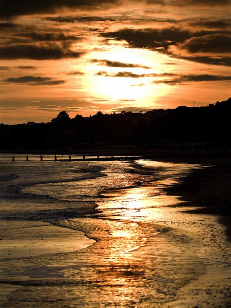 Sunset Over Bournemouth Beach Photograph by Wayne Humphrey - Fine Art America