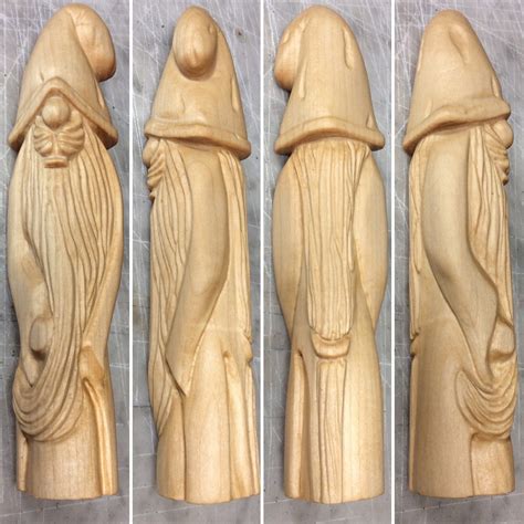 Wood carving wizard carved sculpture ornament diorama | Etsy