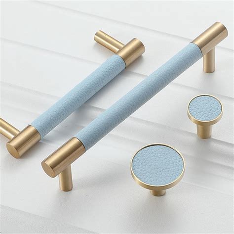 Modern Cabinet Kitchen Knobs and Handles Brass Furniture Blue - Etsy