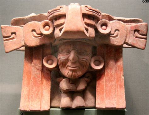 Zapotec culture earthenware incense burner with old god from Oaxaca, Mexico at San Antonio ...