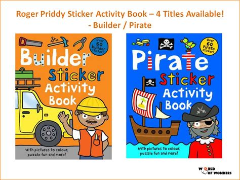 World of Wonders: Roger Priddy Sticker Activity Books - New Release in May 11!