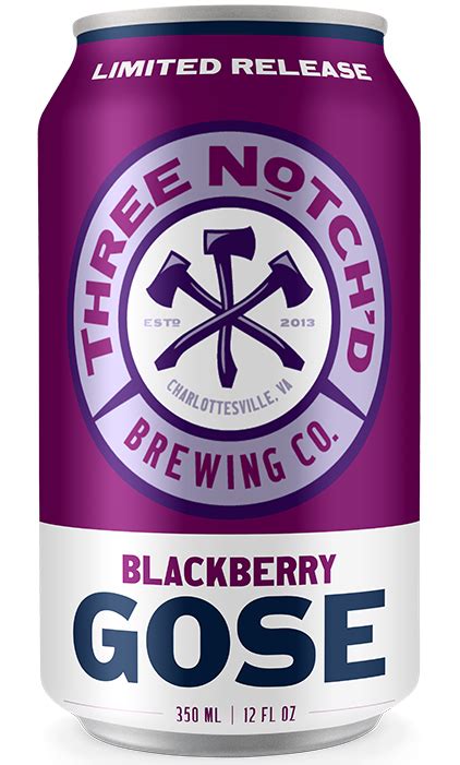 Three Notch'd Brewing Company | Blackberry Gose | Craft beer recipes ...