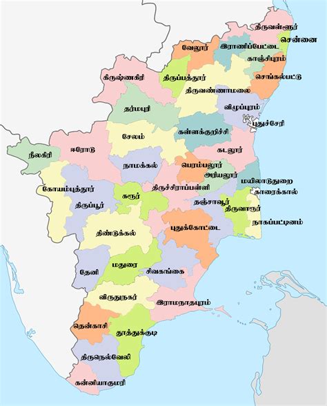 Tamil Nadu Map Photo Tamil Nadu District Map In Map India | The Best ...