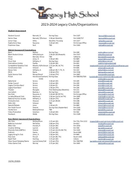 Clubs and Activities - Clubs & Activities - Legacy High School