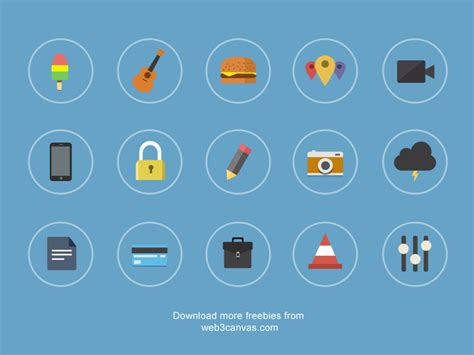 17 Flat Icons PSD Images - Free Flat Icons, Flat Icon Set and Free Flat Icons PSD ...