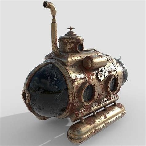 Steampunk Submarine 3D model | CGTrader