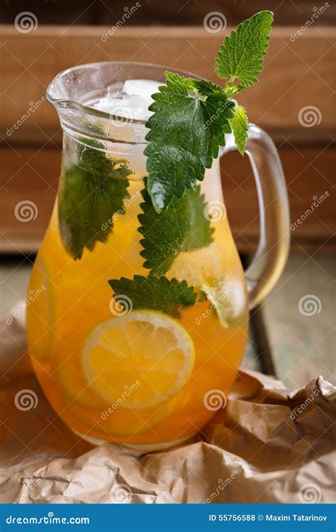 Lemonade pitcher stock photo. Image of drink, iced, detox - 55756588