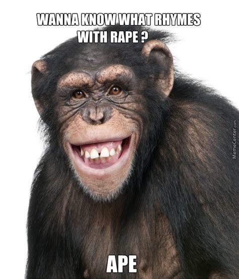 Funny Monkey Ape Chimp Memes With Funny Sayings Poster ...