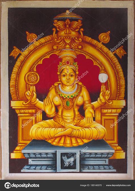 Painting Goddess Narayani Bhagavathy Amman Temple Nemmara Palakkad Kerala Stock Photo by ...