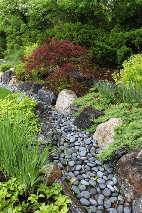 A Beautiful Way to Catch Runoff: How to Build a Dry Stream - Garden Therapy | Landscaping with ...