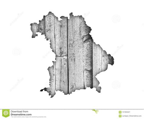 Map of Bavaria on Weathered Wood Stock Image - Image of grunge, state: 101933421