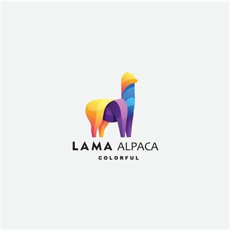 lama logo design gradient template 16314094 Vector Art at Vecteezy