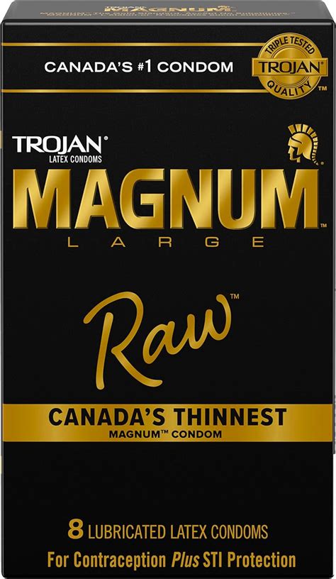 Trojan Magnum Raw Condoms, Canada's Thinnest Magnum Condom, Large Thin ...