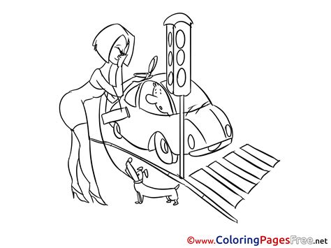 Traffic Light for Children free Coloring Pages