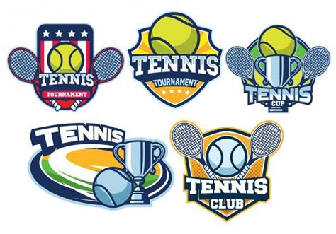 Tennis logo design set Premium Vector | Premium Vector #Freepik #vector #logo #design #sport # ...