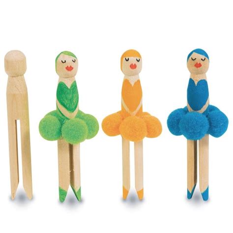 Buy Clothespins - Doll Pins, 3-5/8" (Pack of 30) at S&S Worldwide