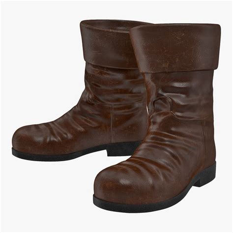 Old leather boots model - TurboSquid 1217824