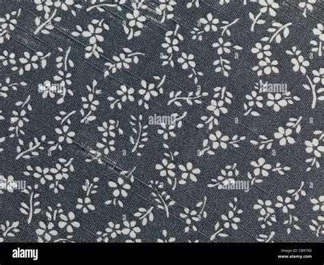 Gray floral fragment of vintage silk Japanese kimono fabric pattern ...