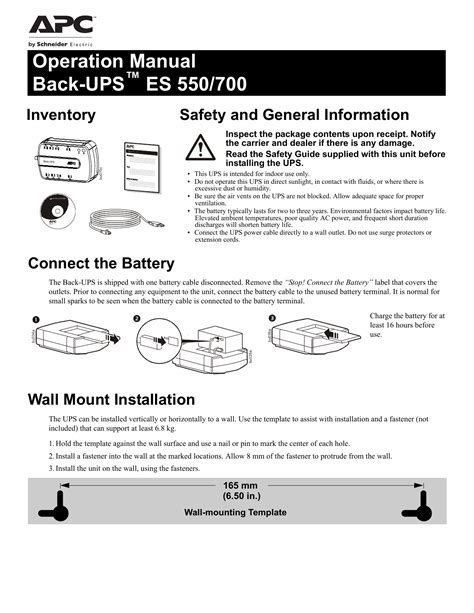 Apc Ups Es 550 User Manual - managementbrown