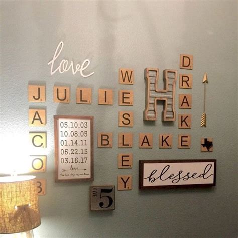 Scrabble Letter Wall Art Scrabble Letters Family Names Wall - Etsy ...