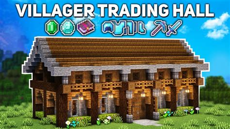 Minecraft: Villager Trading Hall Tutorial (how to build) in 2023 | Minecraft farm, Minecraft ...