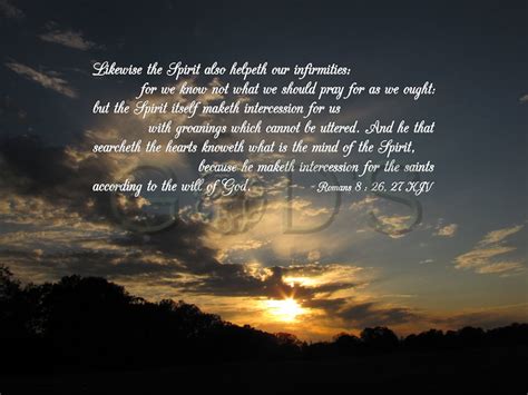 Romans 8:26 27 KJV Scripture Picture Sunset Holy Spirit - Etsy