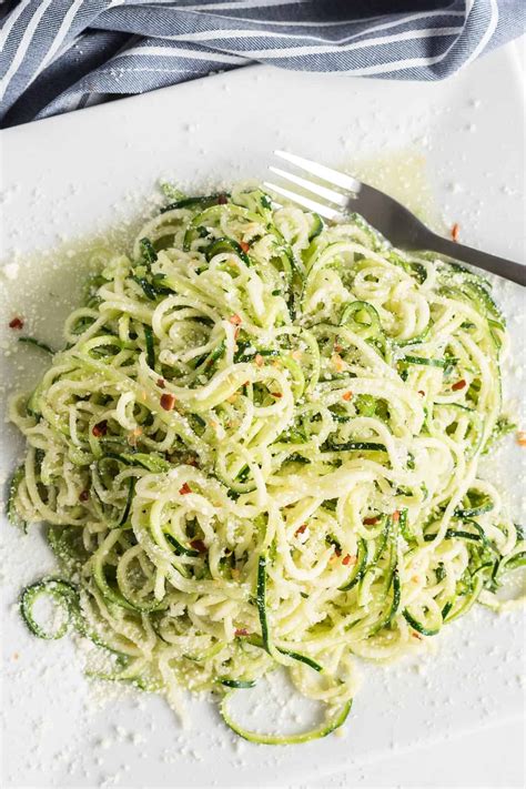 Garlic Parmesan Zucchini Noodles | Recipe | Parmesan zucchini, Garlic ...