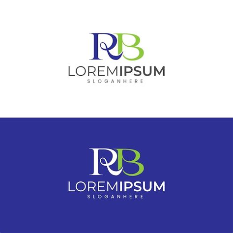 Premium Vector | Modern minimalist rb letter logo design
