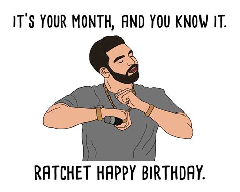 Drake Ratchet Happy Birthday Card - Etsy Denmark