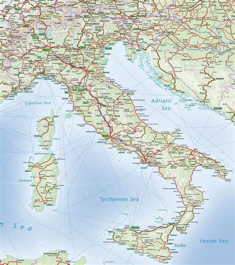 Rail Map Of Italy With Cities - United States Map