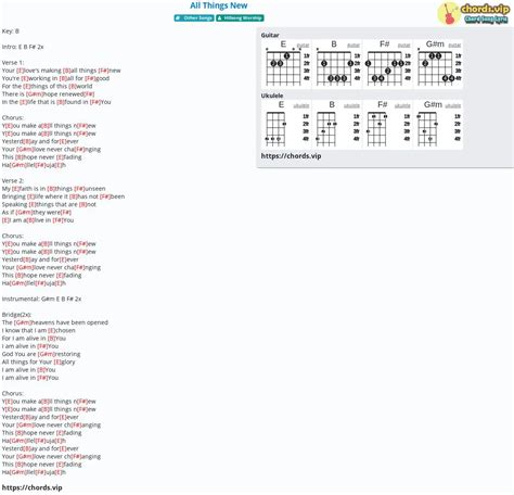 Chord: All Things New - Hillsong Worship - tab, song lyric, sheet ...