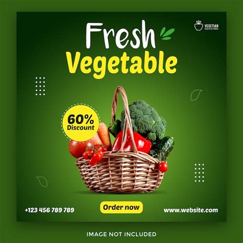 Premium Vector | Grocery food social media banner template