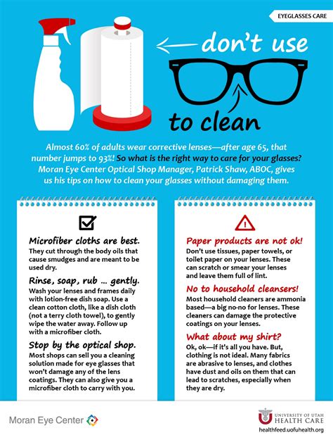 Paper Towel to Clean Your Glasses? No! | University of Utah Health