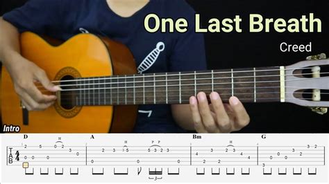 One Last Breath - Creed - Fingerstyle Guitar Tutorial + TAB & Lyrics ...