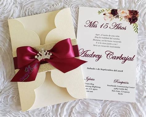 Invitacion de 15 | Invitaciones elegantes, Invitaciones, Invitaciones creativas