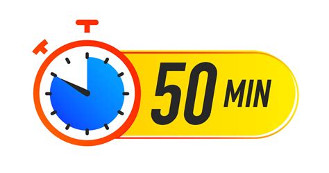 Timer icon 50 minutes vector colorful style 25660942 Vector Art at Vecteezy