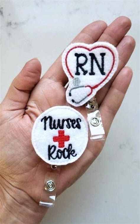 RN Nurse Badge Reel Pretty Badge Reels Retractable ID - Etsy