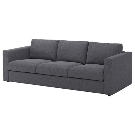 Ikea Dark Grey Vimle 3 Seater Sofa - AptDeco