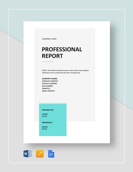 Professional Report Template Word - 36+ Free Sample, Example, Format