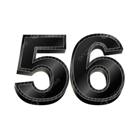 Gradient Numbers Vector PNG Images, Black Gradient 3d Number 56, 56, Number, Symbol PNG Image ...