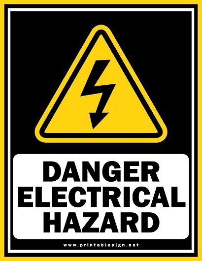 Danger Electrical Hazard sign Template | FREE Download