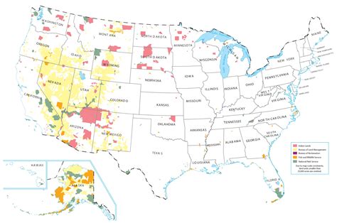 Federal Lands of the United States Map - GIS Geography