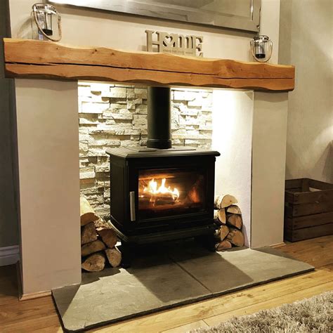 Oak Fireplace Beams - Cheapest & Highest Quality Mantles Available | Winter living room, Log ...