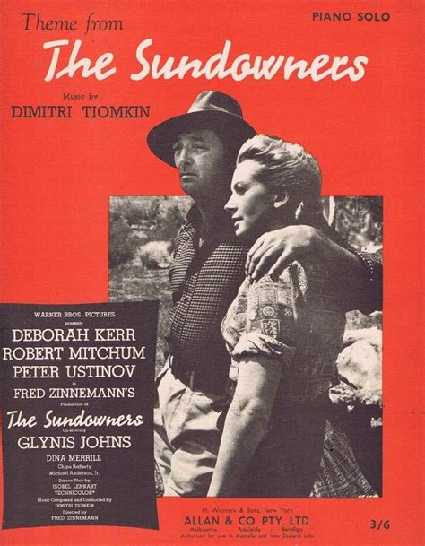 an old movie poster with the title from the sundowners, starring two actors