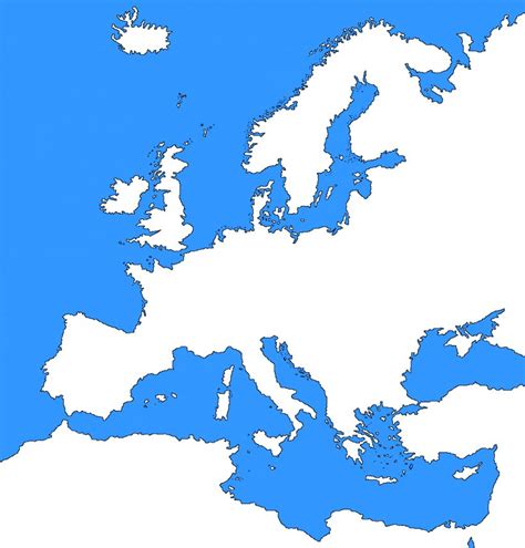 Europe Blank Map Border World Map, PNG, 1011x1057px, Europe, Area, Blank Map, Blue, Border ...