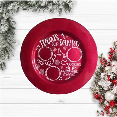 Cookies for Santa Plate, Santa Plate, Milk for Santa, Treats for Santa ...