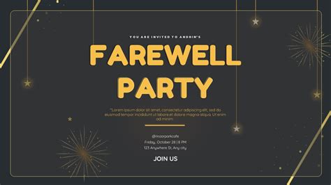 Free Google Slides Farewell Party Invitation Template PowerPoint