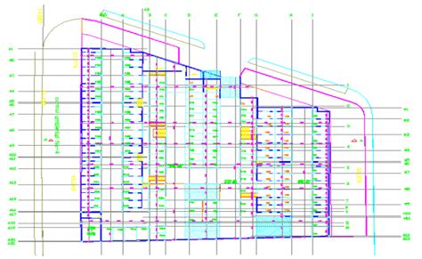 Center line drawing of Architectural design