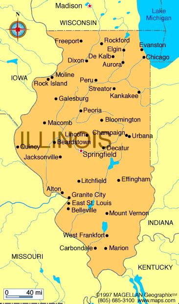 Illinois Map | Infoplease